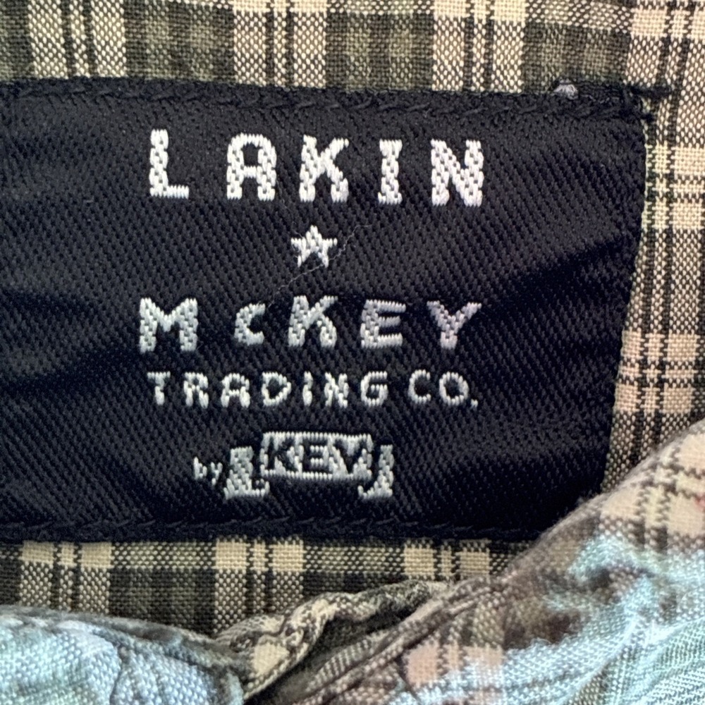 2 Shirt Mixed Lot Lg Shirt Pearl Snap Lakin Mckey Wrangler Cowboy Western Ranch - Picture 7 of 16